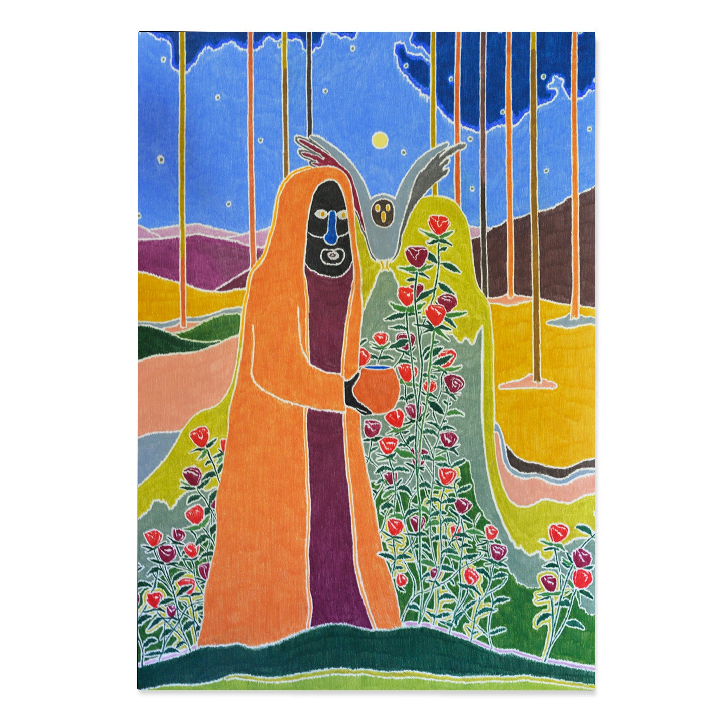 El riego de las rosas